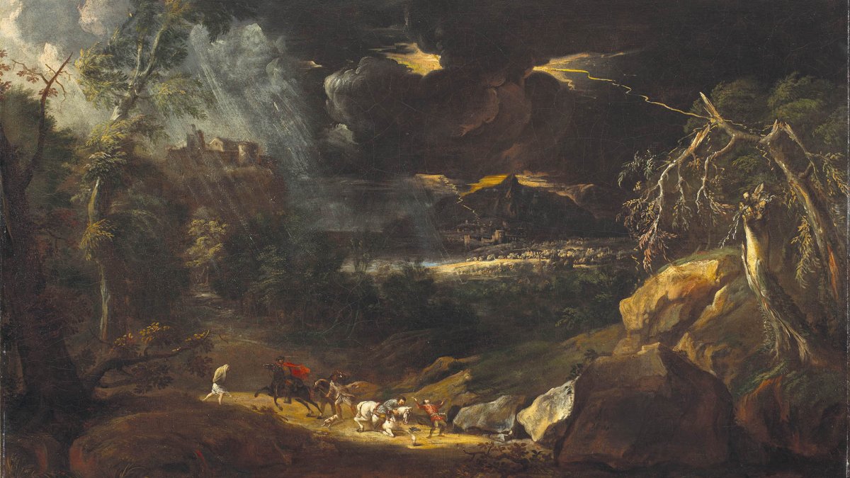 Landscape with a Storm - Ricci, Marco. Museo Nacional Thyssen